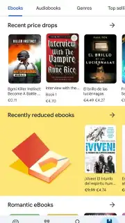 Google Play Books скриншот 1
