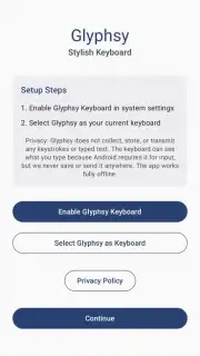 Glyphsy – Stylish Keyboard скриншот 1