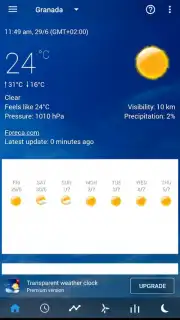 Transparent Clock Weather Cisco скриншот 7