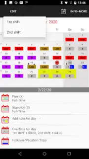 Roster-Calendar скриншот 4