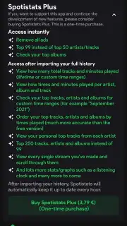 Spotistats for Spotify скриншот 1