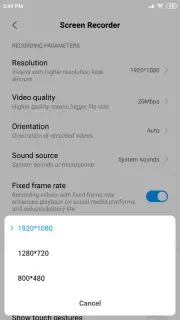 MIUI Screen recorder скриншот 3