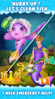 Newborn mermaid baby care game скриншот 5