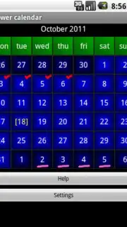 Flower calendar (free) скриншот 1