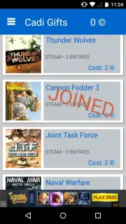 Cadi Gifts: Get Games for Free скриншот 1