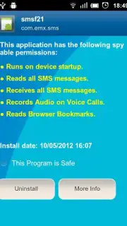 Anti Spy Mobile Free скриншот 1