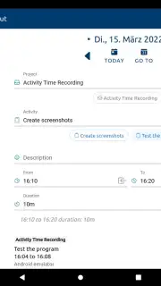 aTimeRecording - Online Time Tracking скриншот 2