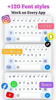 Keyboard for WhatsApp : Stylish Fonts Keyboard скриншот 3