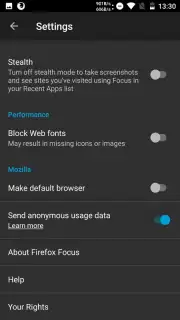 Firefox Focus скриншот 3