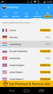 Hideninja Free VPN скриншот 2