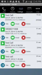 Call Recorder - IntCall скриншот 4