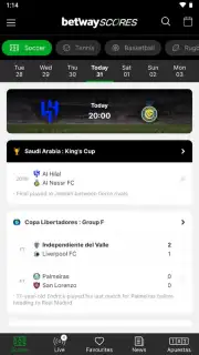 Betway Scores скриншот 1