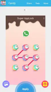 AppLock Theme Candy Sweety скриншот 1