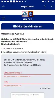 ALDI TALK Registration скриншот 12