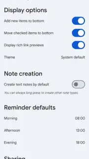 Google Keep скриншот 2