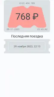 Баланс проездного скриншот 2