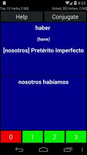 Spanish Verb Trainer скриншот 3