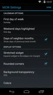 Month Calendar Widget скриншот 4