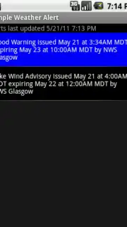 Simple Weather Alert скриншот 2