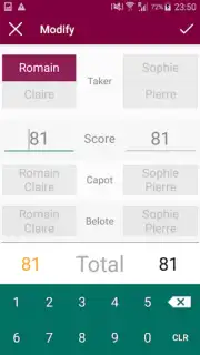 Belote Score скриншот 2