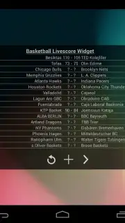 Basketball Livescore Widget скриншот 22