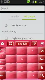 Pink Keyboard Hearts Glow скриншот 1
