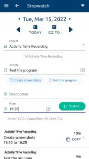 aTimeRecording - Online Time Tracking скриншот 7