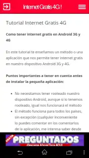 Internet Gratis 4G скриншот 1