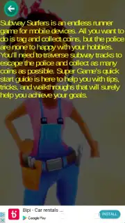 Subway Surfer Tips скриншот 4