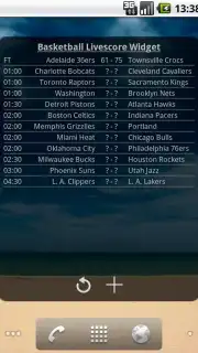 Basketball Livescore Widget скриншот 16