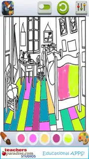 Vincent van Gogh Coloring Book скриншот 3