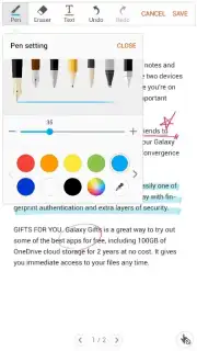 Samsung Write on PDF скриншот 3