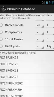 PICmicro Database скриншот 1