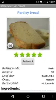Breadmaker: 50 Recipes скриншот 3