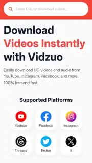 Download Videos from All Social Media - Vidzuo скриншот 1
