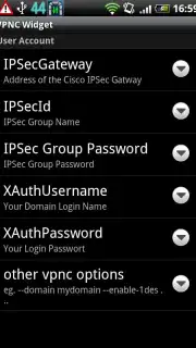 VPNC Widget скриншот 1