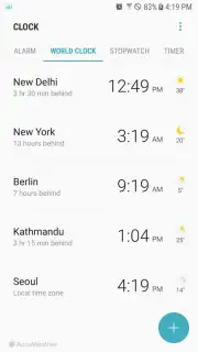 Samsung Clock скриншот 3