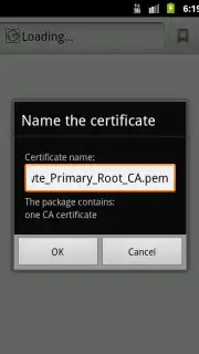 Android Certificate Installer скриншот 1