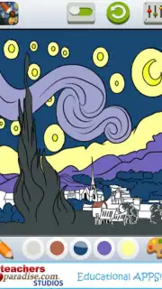 Vincent van Gogh Coloring Book скриншот 15