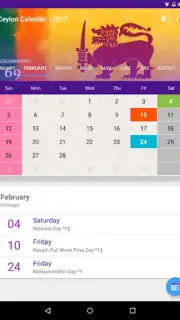 Ceylon Calendar 2015 скриншот 10
