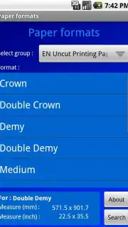 Paper Formats скриншот 4