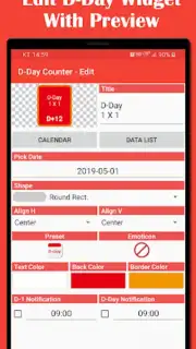 D-Day Counter & Memo Widget скриншот 7