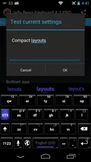 Jelly Bean Keyboard 4.3 скриншот 6