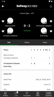 Betway Scores скриншот 5