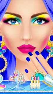 Blue Princess Makeup Salon Games For Girls скриншот 3