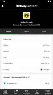Betway Scores скриншот 10
