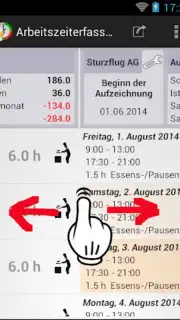 Arbeitszeiterfassung скриншот 7