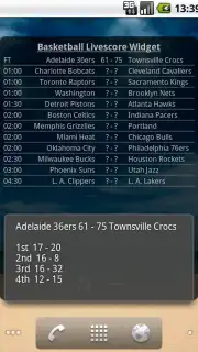 Basketball Livescore Widget скриншот 15