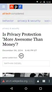 Krypton Anonymous Browser скриншот 4
