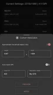 Pixels: Resolution+DPI Changer скриншот 5